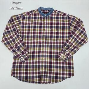 Vintage Roper Plaid Button-Down Shirt – Men’s Medium